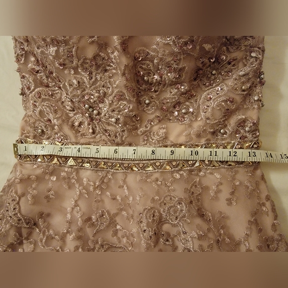 Mac Duggal Dusty Rose Embroidered and Sequin Accented Evening Gown - Size 6 - Picture 10 of 10